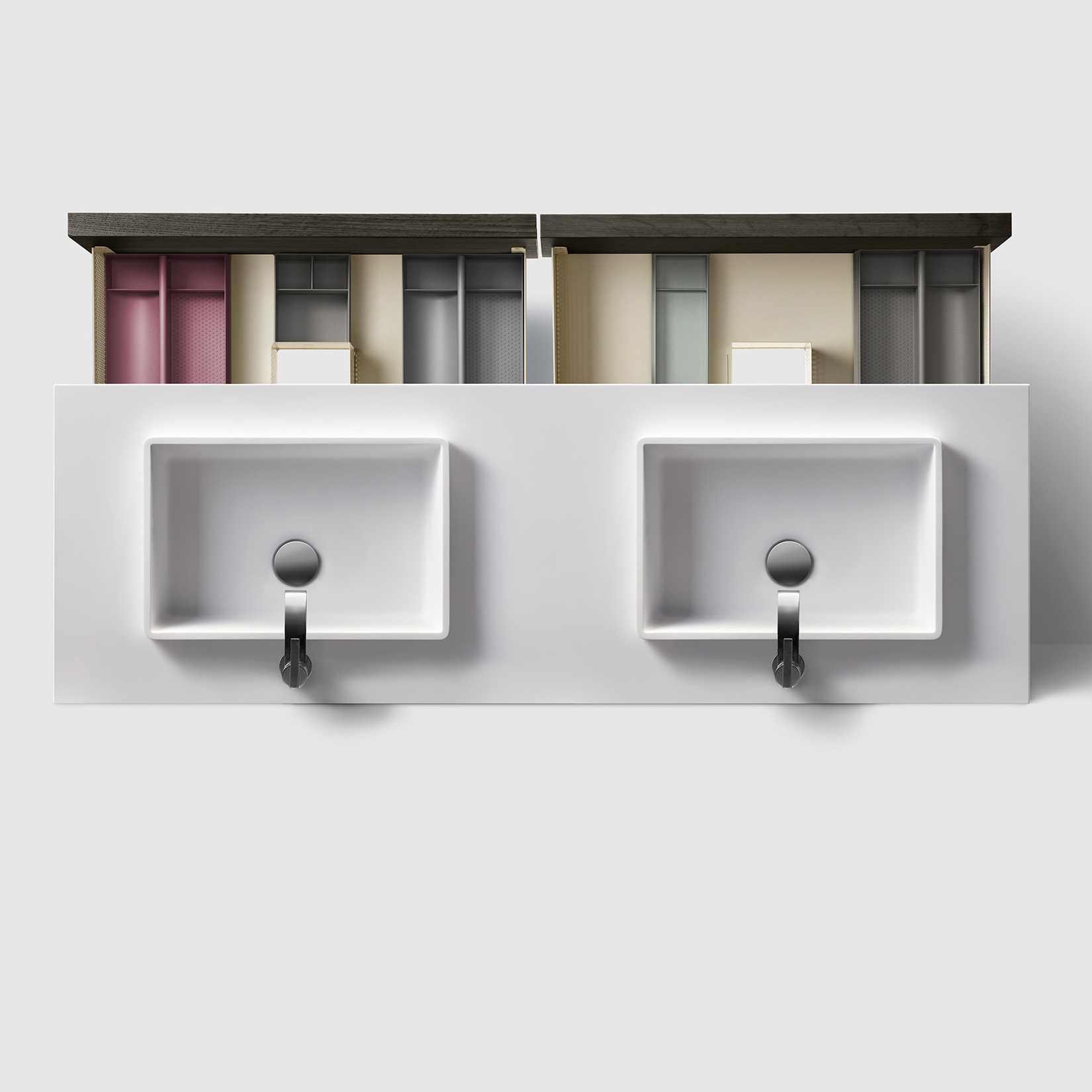 Tvättställsskåp Haven H2/140 med Stenskiva och Handfat